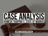 Romesh Thappar v. State of Madras